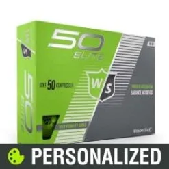 2023 Wilson Staff Fifty Elite Personalized Green Golf Balls