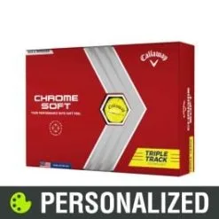 2023 Callaway Chrome Soft Triple Track Personalized Yellow Golf Balls
