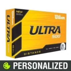 2023 Wilson Staff Ultra 500 Distance Personalized White Golf Balls - 15-Pack
